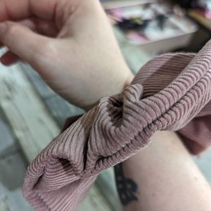 Mauve Pink Oversized Corduroy Scrunchie NEW!